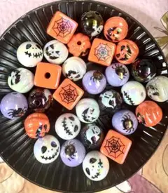 【新品】ビーズ ハロウィン パーツ まとめ売り 30個入り