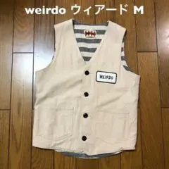 Mサイズ!日本製 weirdo ウィアード 古着ベスト ナチュラル パッチ付き