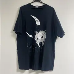 GILDAN ブラック XL Tシャツ ホワイト犬デザイン