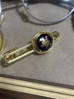 Limoges ネクタイピン ネイビー 花柄