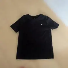 美品 トミーヒルフィガーVネックブラックTシャツ XXS（2-3）90 95