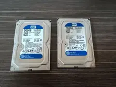 WD Blue 500GB HDD WD5000AAKX 2台セット 使用時間短
