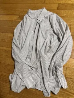 UNIQLO ユニクロ　ストライプシャツ　ベージュ