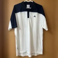 adidas ポロシャツ ホワイト/ネイビー