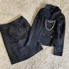 美品✨シルク100% バーバリーロンドン セットアップ 黒 38