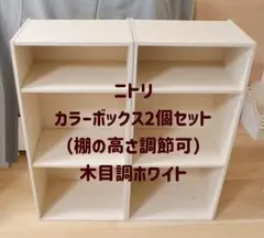 【引取のみ】ニトリ　連結できるNカラボ　2個セット　カラーボックス　可動棚