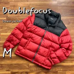 【美品】Doublefocusダブルフォーカス バイカラーダウンジャケットM赤黒