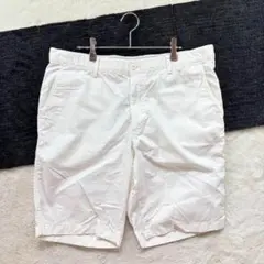☆【ユニクロ】XL 白 ショートパンツ メンズ コットン生地 夏 カジュアル