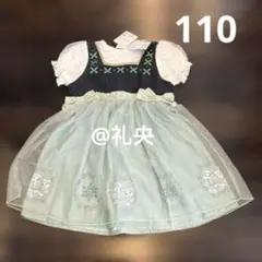 アナと雪の女王 アナ エルサ ドレス なりきりワンピース110 新品タグ付き品