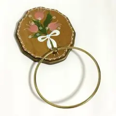 新品未使用 トールペイントチューリップブーケ タオルハンガー カントリー 花束