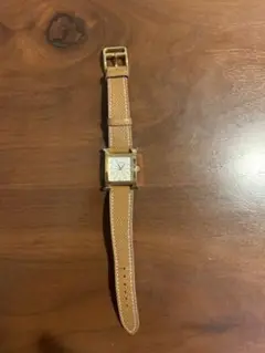 HERMES Hウォッチ ブラウン×ゴールド