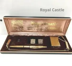 ［O43］Royal Castle 4点 カフス アルバートチェーン 18KGP