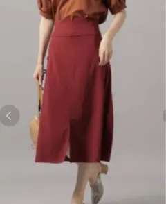 美品⭐︎ Andemiuハイウエスト フロントスリット フレアスカート