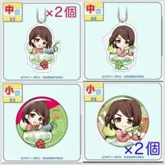 呪術廻戦 　まるくじ　ちゃぽんっ！　家入硝子セット　アクリルキーホルダー缶バッジ