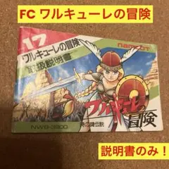 ファミコン　ワルキューレの冒険　取扱説明書のみ！　ナムコ　サンドラ