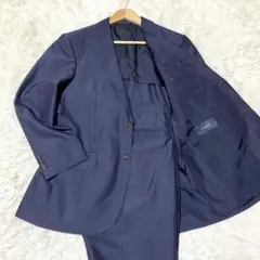 美品✨Burberry スーツ セットアップ ネイビー モヘア 絹 ビジネス
