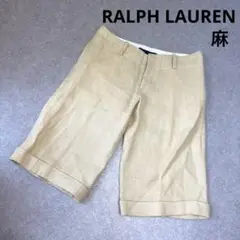RALPH LAUREN ラルフローレン ハーフパンツ 麻100% ベージュ