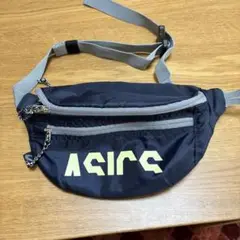 ナイロン ボディバッグ ネイビー ロゴ入り