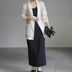 セレクトモカ シアーテーラードジャケット アイボリー