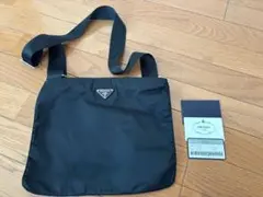 PRADA ナイロンショルダーバッグ サコッシュタイプブラウン B7338