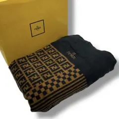 美品 FENDI ズッカ ロゴ ビンテージ 毛布 ブランケット 寝具 インテリア