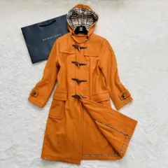 希少✨バーバリーロンドン ダッフルコート オレンジ ノバチェック M 150