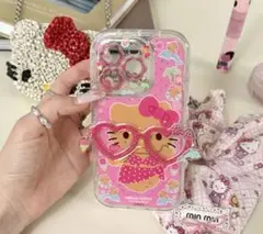 iPhone16 ハローキティ iPhone用透明ハードケース