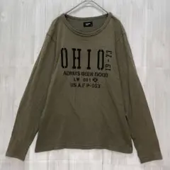 FIELDMAN ロゴプリントカットソー　長袖　カーキ　S