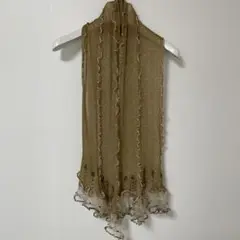 Made in Englandゴールド フリル ストール
