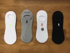 メンズソックス 4色セット ロゴ入り