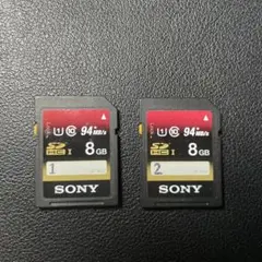 SONY SDHC SDカード メモリーカード 8GB 2枚