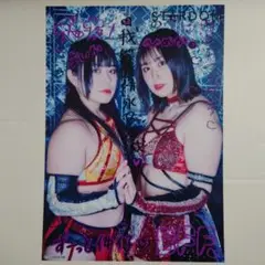STARDOM スターダム 舞華 手形サイン色紙（サイン入りブロマイド付き） スターダム ウナギサヤカ / 選手直筆サイン入り 手形色紙&限定