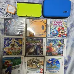 美品Newニンテンドー3DS LL 本体とソフト9本 大容量sdカード付き