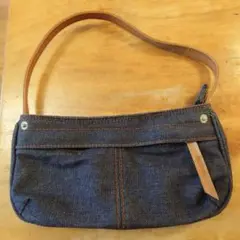 デニムハンドバッグ ダークブルー　中古　匿名配送　縦13cm 横25cm 美品
