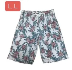 SALE★美品★メンズハーフパンツ★LL★ボタニカル柄★THRUXTON