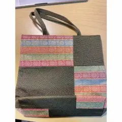 マルチカラーストライプトートバッグ