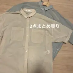 【2枚まとめ売り】イージーケア+接触冷感Wポケットオーバーシャツ半袖シャツ夏物