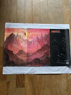 guruランド　プレイマット　サイン入り MTG プレイマット グルランド 沼 サイン入り
