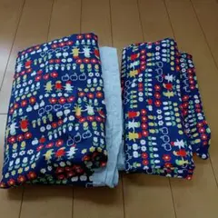 レトロ柄　掛け敷き布団カバーセット