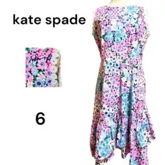 ★美品★kate spade ケイトスペード ノースリーブワンピース 6 花柄