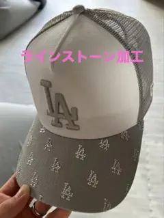 NEW ERA ニューエラ　キャップ　グレー　ホワイト　カスタム