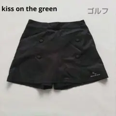 kiss on the green　黒　ダブルボタンショートパンツ　インナー付き