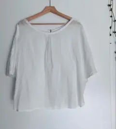 ホワイトオフショルダーシャツ 半袖
