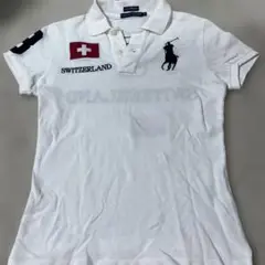 Ralph Lauren ポロシャツ ホワイト スイス刺繍