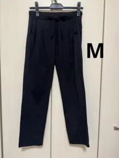 カジュアルパンツ ウエストゴム ドロストパンツ レディース ブラック M