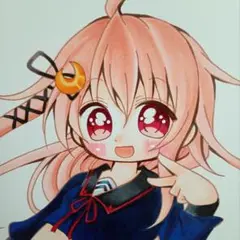 艦これ　卯月　手描き　イラスト　コピック　ファンアート　アナログ　原画