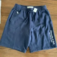 アバクロンビー&フィッチ ネイビー　ショートパンツ　S 新品タグ付