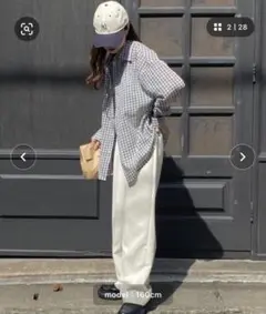 ［新品］ISOOK アイスー チェックルーズシャツ