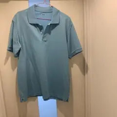 ユニクロ 水色 Mサイズ ポロシャツ