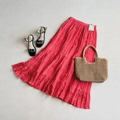 ROPE mademoiselle ワッシャー ティアードスカート